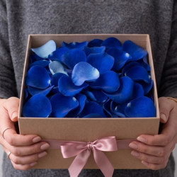 Лепестки синих роз
